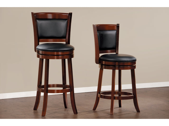 Shapel Dark Cherry Swivel Pub Height Chair (Set of 2) - Ornate Home