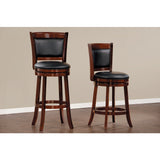 Shapel Dark Cherry Swivel Pub Height Chair (Set of 2) - Ornate Home