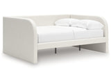 Shapella Tan/White Full Upholstered Day Bed (Online Special Price) - Ornate Home