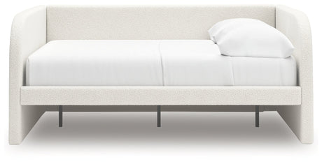 Shapella Tan/White Full Upholstered Day Bed (Online Special Price) - Ornate Home
