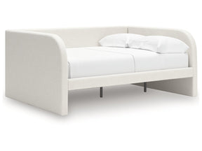 Shapella Tan/White Full Upholstered Day Bed - Ornate Home