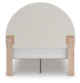 Shapella Tan/White Full Upholstered Panel Bed (Online Special Price) - Ornate Home