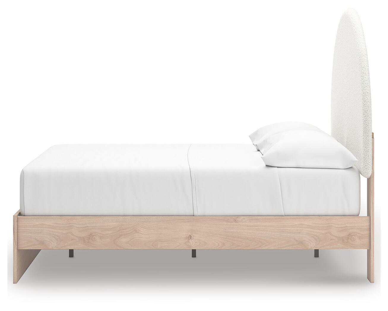 Shapella Tan/White Full Upholstered Panel Bed (Online Special Price) - Ornate Home