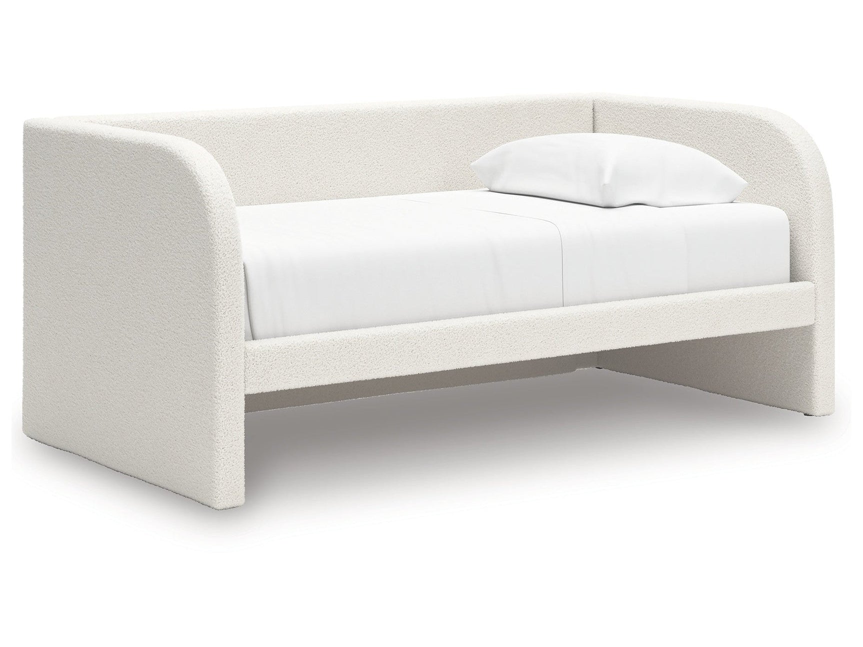 Shapella Tan/White Twin Upholstered Day Bed (Online Special Price) - Ornate Home