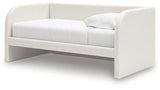 Shapella Tan/White Twin Upholstered Day Bed (Online Special Price) - Ornate Home