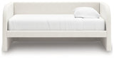 Shapella Tan/White Twin Upholstered Day Bed (Online Special Price) - Ornate Home