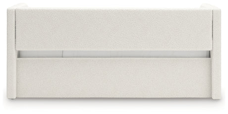 Shapella Tan/White Twin Upholstered Day Bed - Ornate Home