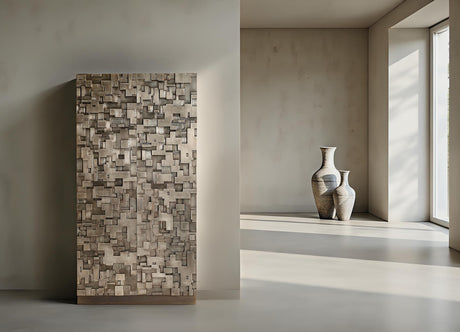 Sharaab Antique Silver Storage Cabinet - Ornate Home