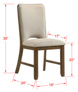 Shari Beige/Brown Side Chair (Set of 2) - Ornate Home