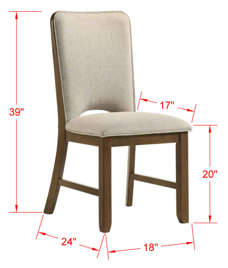 Shari Beige/Brown Side Chair (Set of 2) - Ornate Home