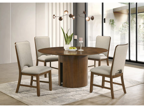 Shari Beige/Brown Side Chair (Set of 2) - Ornate Home