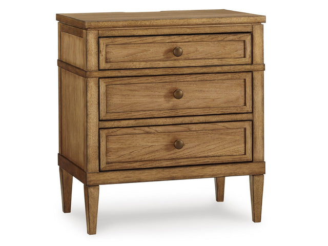 Sharlance Brown Three Drawer Nightstand (Online Special Price) - Ornate Home