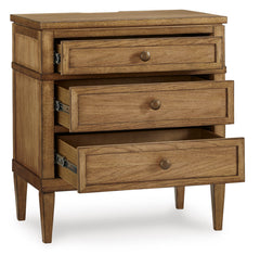 Sharlance Brown Three Drawer Nightstand - Ornate Home