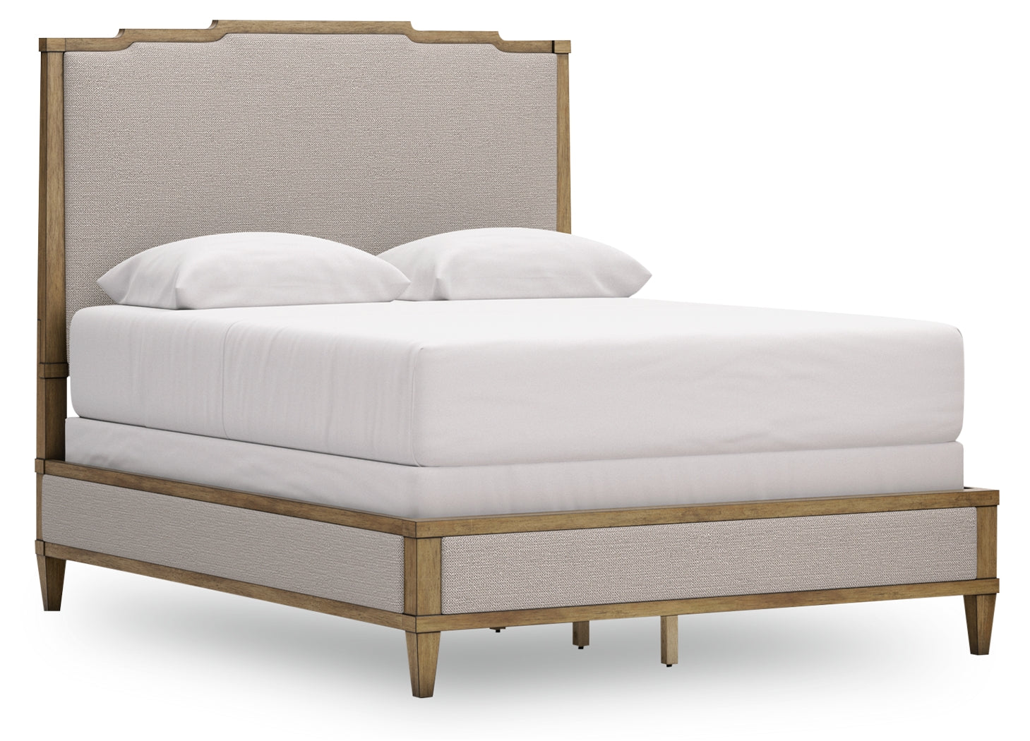 Sharlance Green/Brown Queen Upholstered Panel Bed, Dresser and Mirror (Online Special Price) - Ornate Home