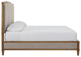 Sharlance Light Brown California King Upholstered Panel Bed - Ornate Home