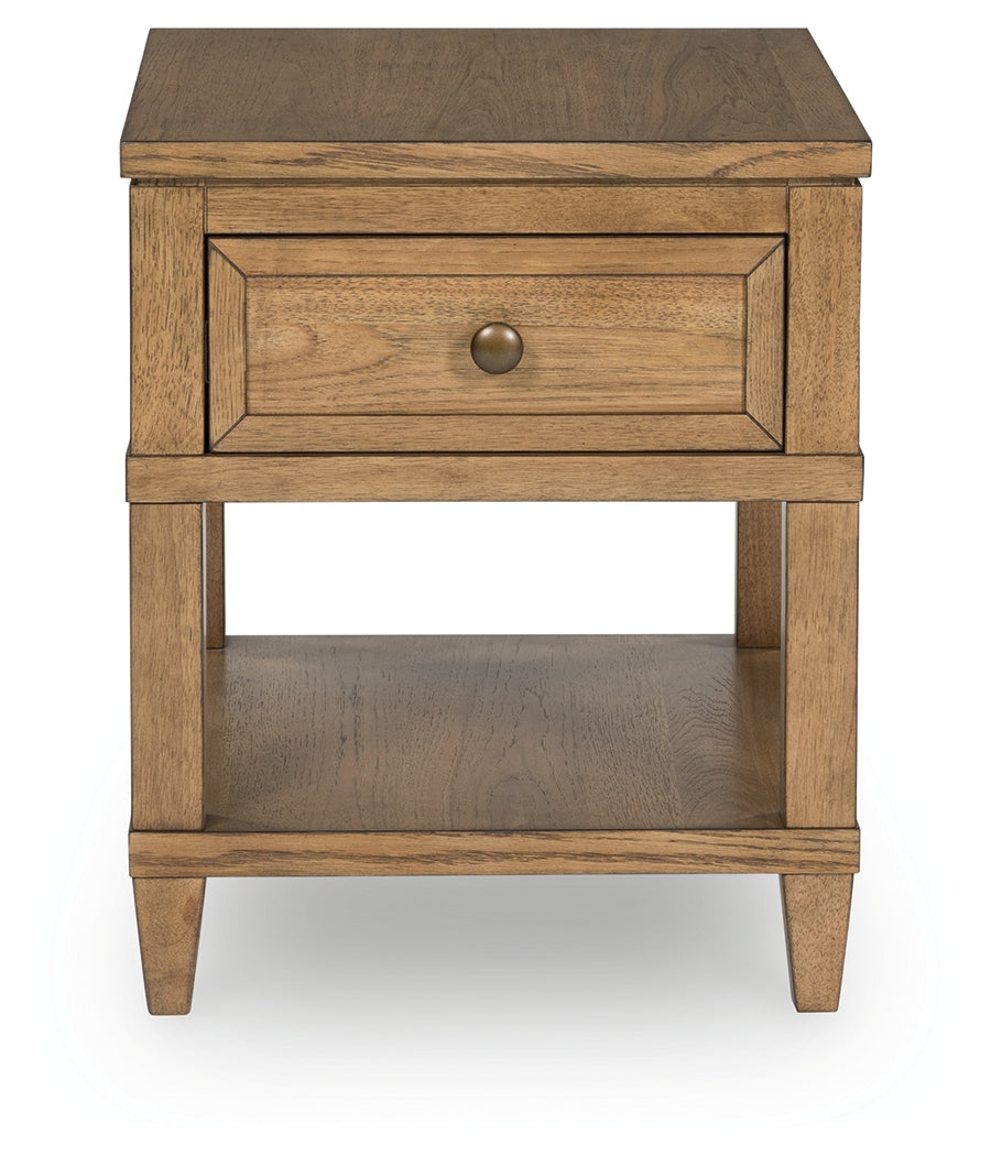 Sharlance Light Brown End Table (Online Special Price) - Ornate Home