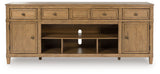 Sharlance Light Brown XL TV Stand w/Fireplace Option (Online Special Price) - Ornate Home