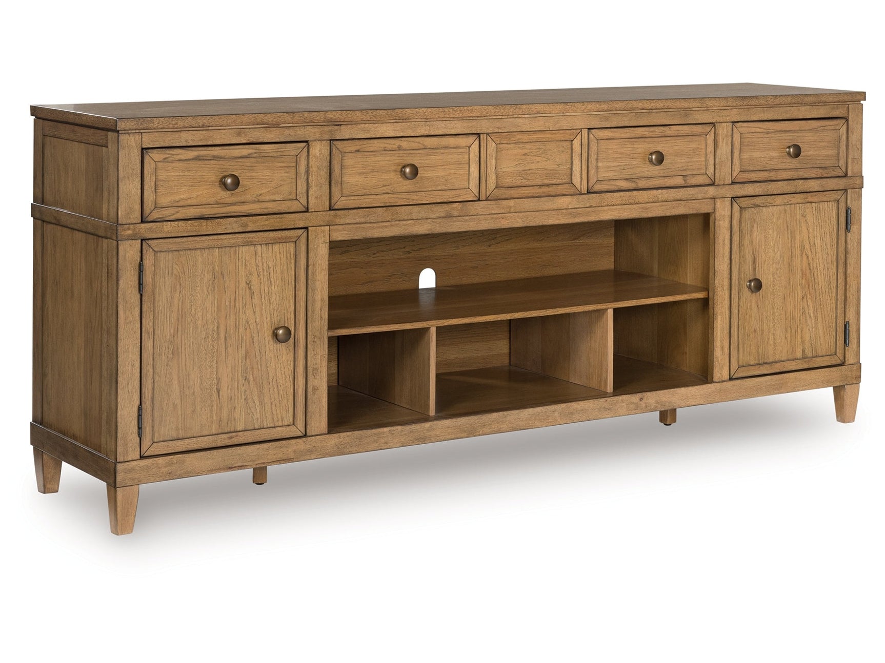 Sharlance Light Brown XL TV Stand w/Fireplace Option - Ornate Home