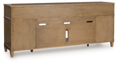 Sharlance Light Brown XL TV Stand w/Fireplace Option - Ornate Home
