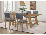 Sharon Blue & Brown 5pc Dining Room Set - Ornate Home