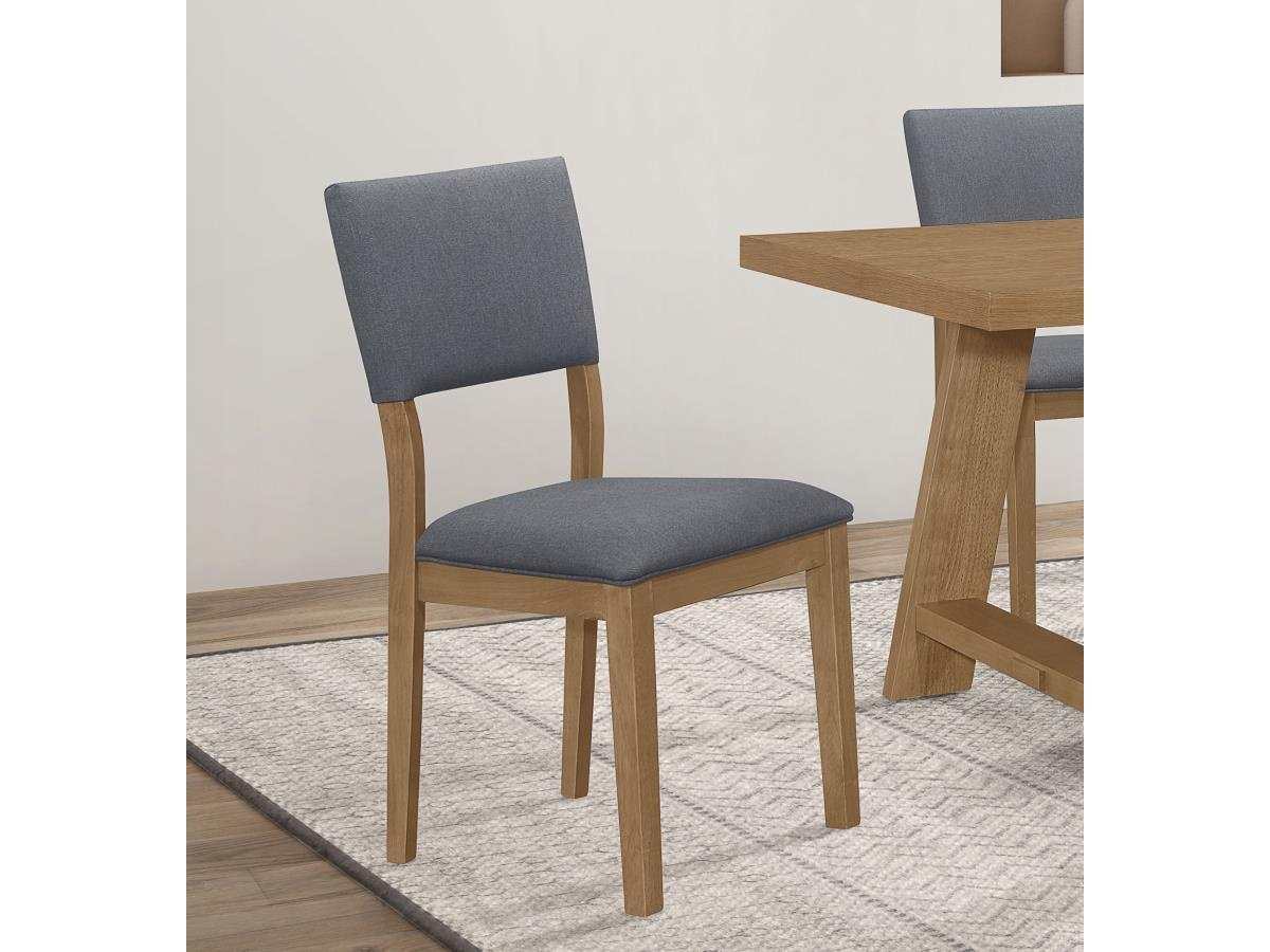 Sharon Blue & Brown Dining Chair (Set of 2) - Ornate Home