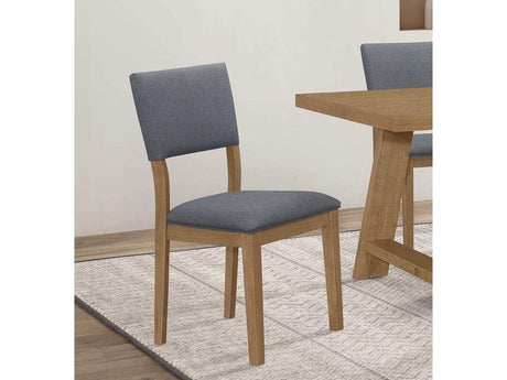 Sharon Blue & Brown Dining Chair (Set of 2) - Ornate Home