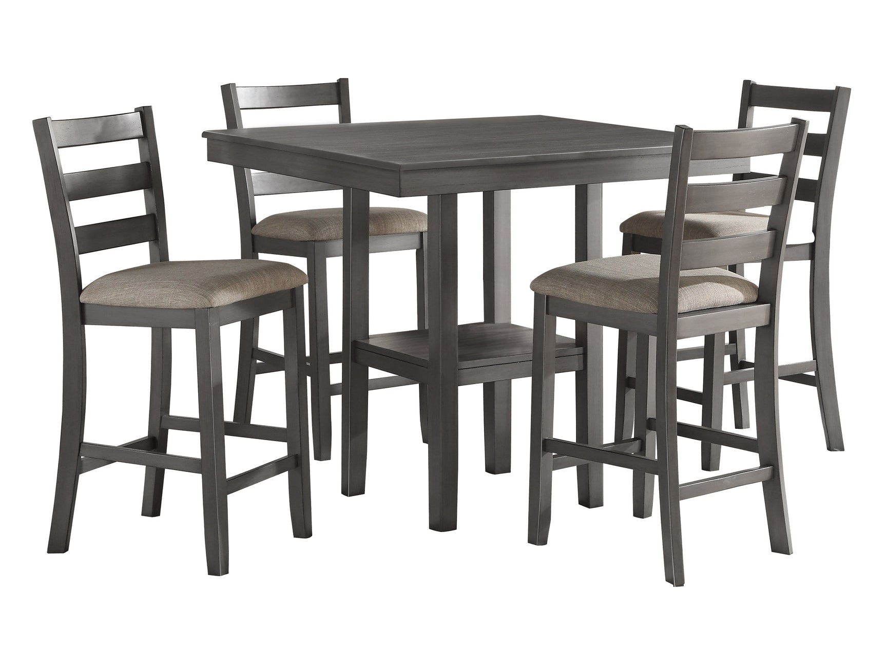 Sharon Gray 5-Piece Pack Counter Height Set - Ornate Home