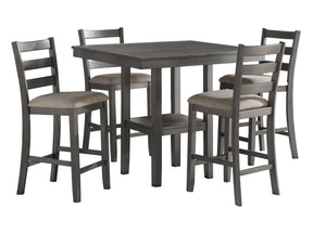 Sharon Gray 5-Piece Pack Counter Height Set - Ornate Home