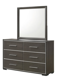 Sharpe Dark Grey Upholstered Panel Bedroom Set - Ornate Home