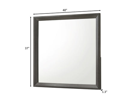 Sharpe Dark Grey Upholstered Panel Bedroom Set - Ornate Home