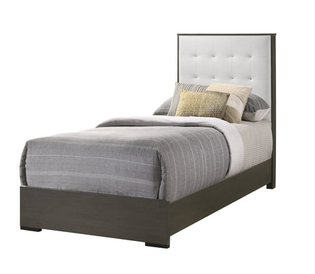 Sharpe Dark Grey Upholstered Panel Youth Bedroom Set - Ornate Home