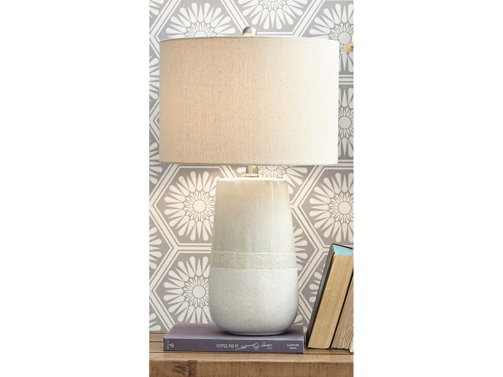 Shavon Beige/White Table Lamp (Set of 2) (Online Special Price) - Ornate Home