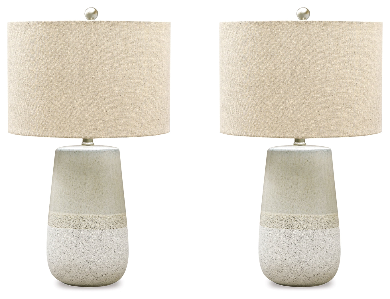 Shavon Beige/White Table Lamp (Set of 2) - Ornate Home