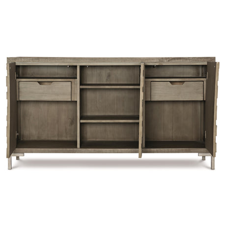 Shaw Glazed Silver/Morel Buffet - Ornate Home