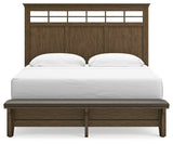 Shawbeck Dark Brown King Panel Bed - Ornate Home