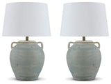 Shawburg Antique Green 2-Piece Lamp Set (Online Special Price) - Ornate Home