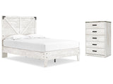 Shawburn White/Brown Full Panel Bed w/Chest (Online Special Price) - Ornate Home