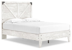 Shawburn White/Brown Full Panel Bed w/Chest - Ornate Home