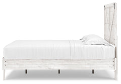 Shawburn White/Brown Full Panel Bed w/Chest - Ornate Home