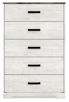 Shawburn White/Brown Full Panel Bed w/Chest - Ornate Home