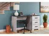 Shawburn White/Dark Charcoal Gray 54" Home Office Desk - Ornate Home