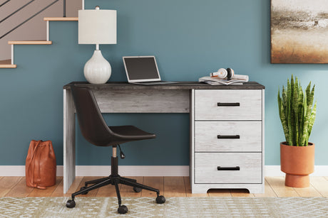 Shawburn White/Dark Charcoal Gray 54" Home Office Desk - Ornate Home