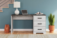 Shawburn White/Dark Charcoal Gray 54" Home Office Desk - Ornate Home