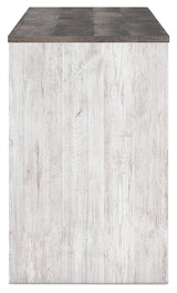 Shawburn White/Dark Charcoal Gray 54" Home Office Desk - Ornate Home