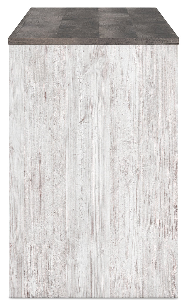 Shawburn White/Dark Charcoal Gray 54" Home Office Desk - Ornate Home