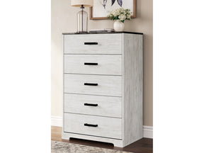 Shawburn Whitewash/Charcoal Gray Chest of Drawers (Online Special Price) - Ornate Home