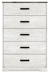 Shawburn Whitewash/Charcoal Gray Chest of Drawers (Online Special Price) - Ornate Home
