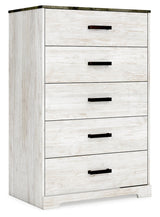 Shawburn Whitewash/Charcoal Gray Chest of Drawers - Ornate Home