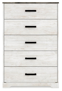 Shawburn Whitewash/Charcoal Gray Chest of Drawers - Ornate Home