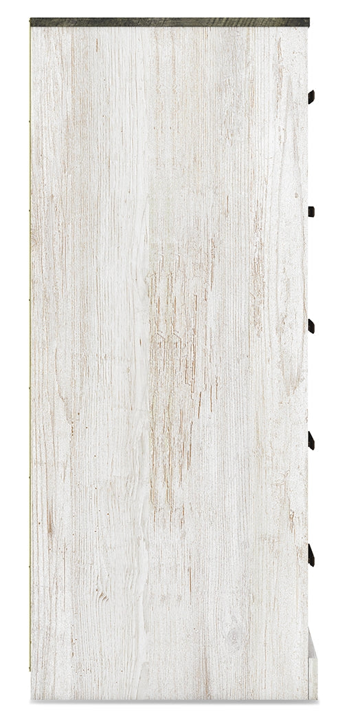 Shawburn Whitewash/Charcoal Gray Chest of Drawers - Ornate Home